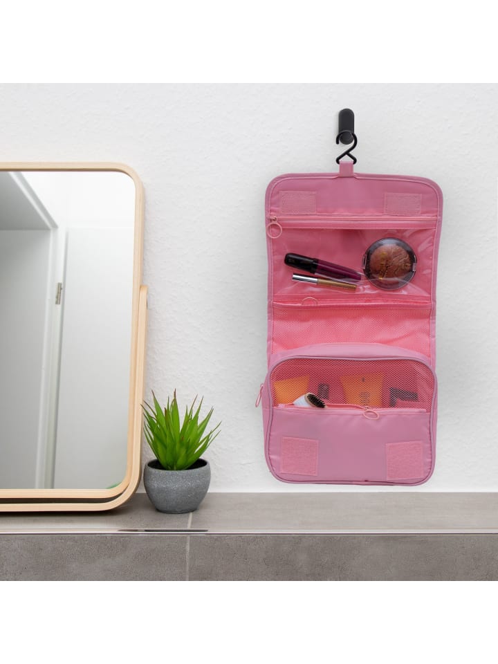 Intirilife Wasserfeste Kosmetiktasche in APRICOT ROSA günstig kaufen onesize