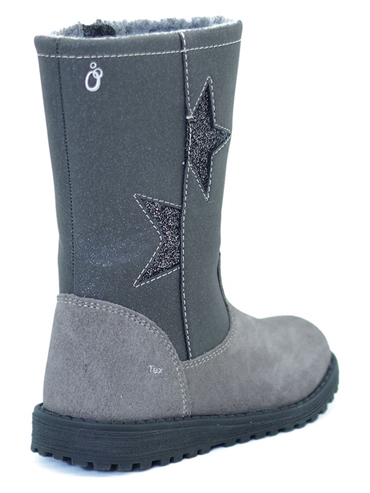 lamino Leder-Winterstiefel in Grau günstig kaufen