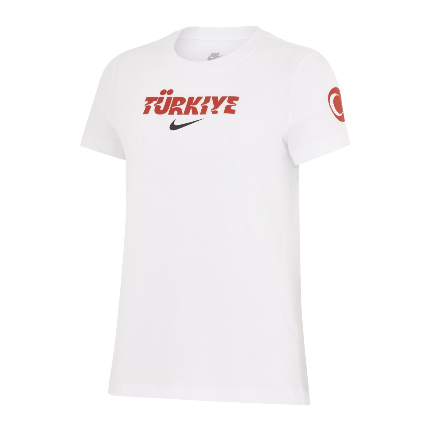 Nike Türkei Crest T-Shirt EM 2024 Damen Weiss Rot F100