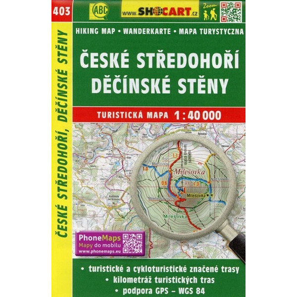 Wanderkarte Tschechien Ceske stredohori, Decisnke steny 1 : 40 000 - Wanderkarte