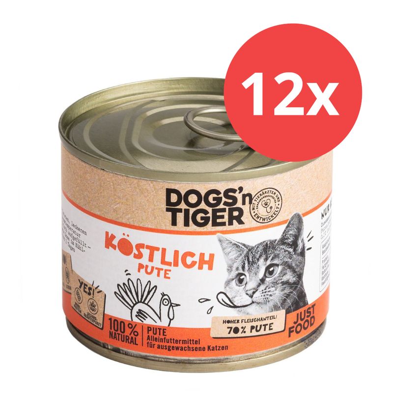 Sparpaket Dogs'n Tiger Adult Cat 12 x 200 g