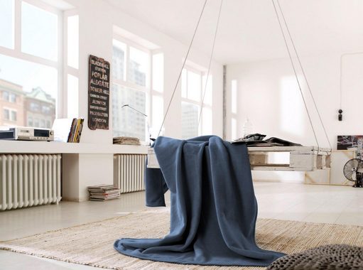 Wohndecke Wohndecke Cotton Home, Biederlack, im Uni Design, Kuscheldecke