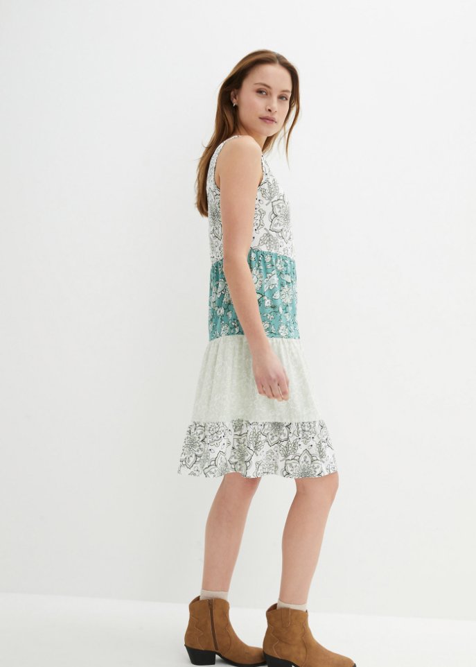 Baumwoll Jerseykleid, kurz