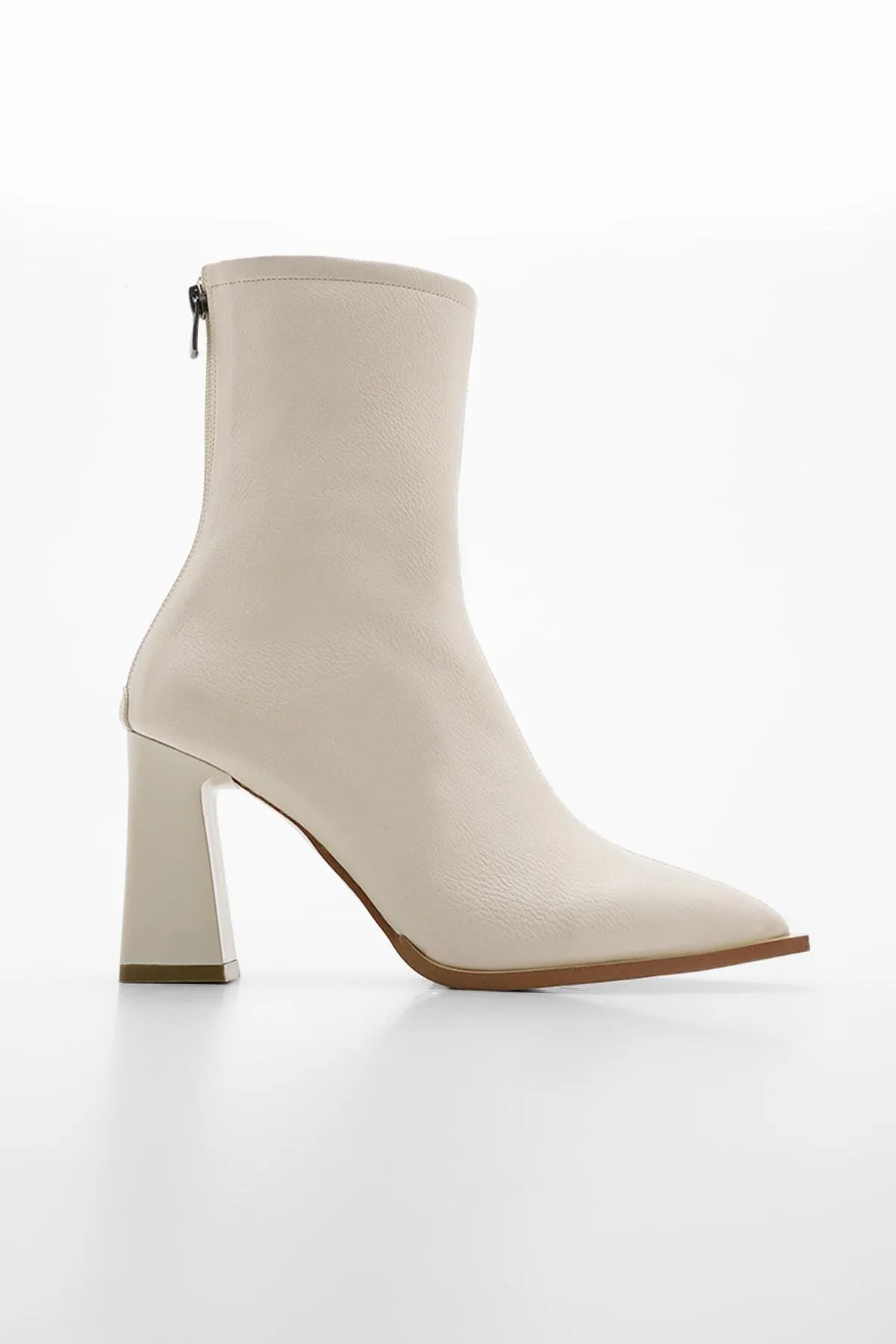 Marjin  Stiefelette - Ecru - Blockabsatz