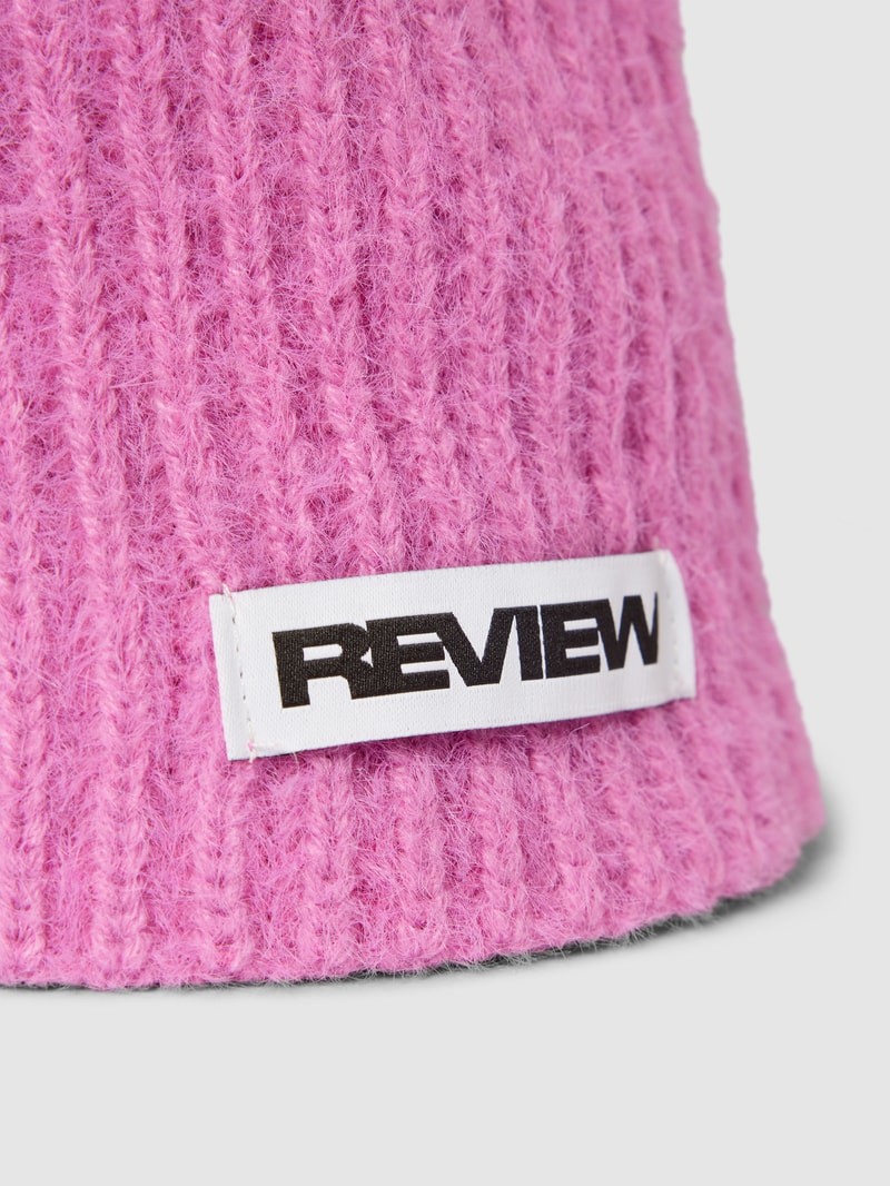 Sturmhaube mit Label-Detail in pink