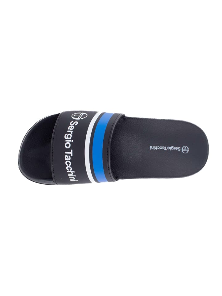 Sergio Tacchini Schuhe Portofino Black Blue Slippers in Schwarz günstig kaufen