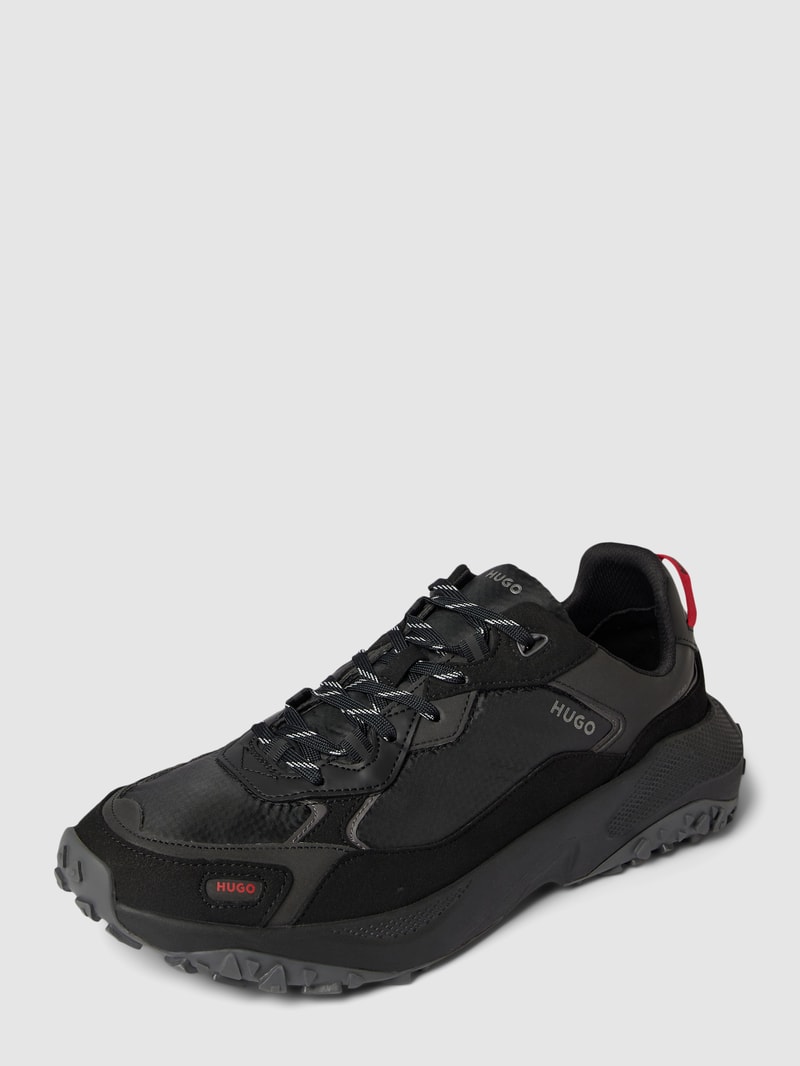 Sneaker mit Label-Print Modell 'GO' in schwarz