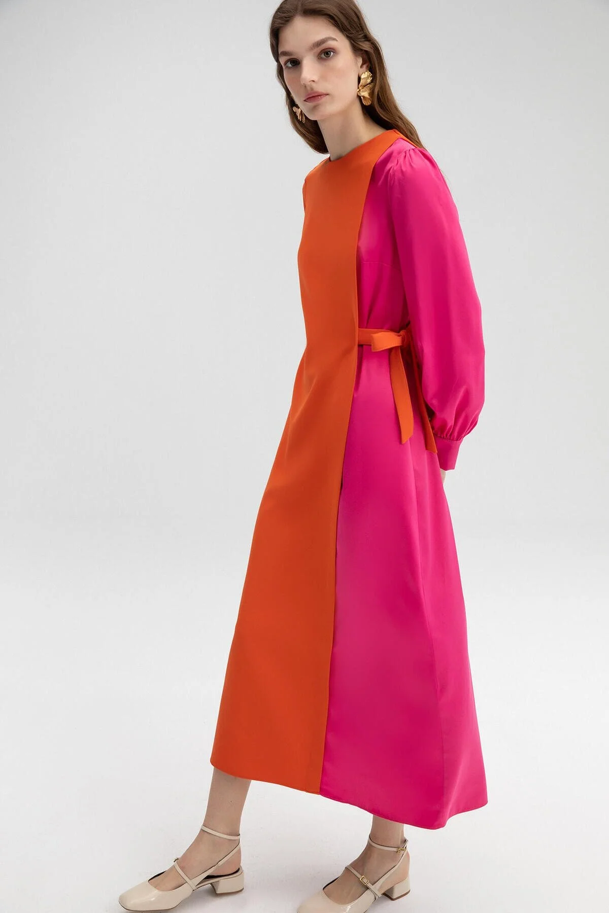Touché Privé  Kleid - Orange - A-Linie