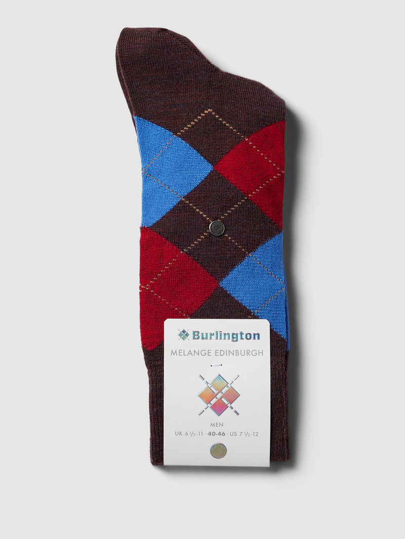 Socken mit Label-Stitching in mittelgrau meliert
