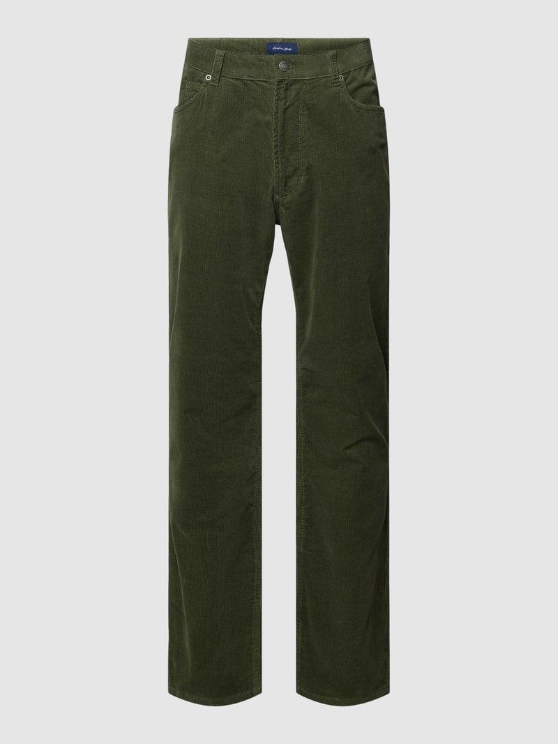 Hose im 5-Pocket-Design in olivgrün