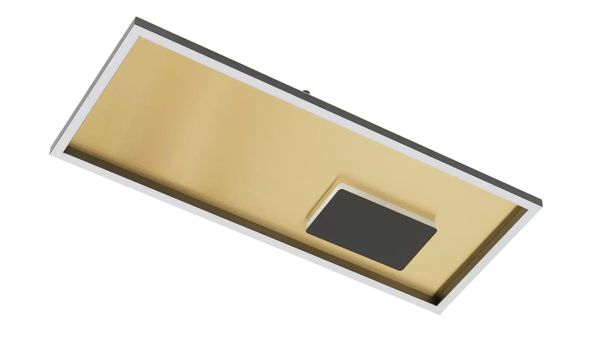 KHG LED-Deckenleuchte, schwarz/goldfarben rechtecki