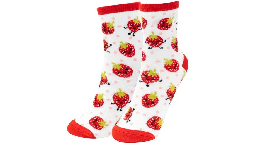 GRUSS & CO Zaubersocken »Erdbeere« mehrfarbig