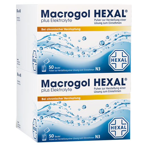 MACROGOL HEXAL plus Elektrolyte Plv.z.H.e.L.z.E.  100 St  Pulver zur Herstellung einer Lösung zum Einnehmen