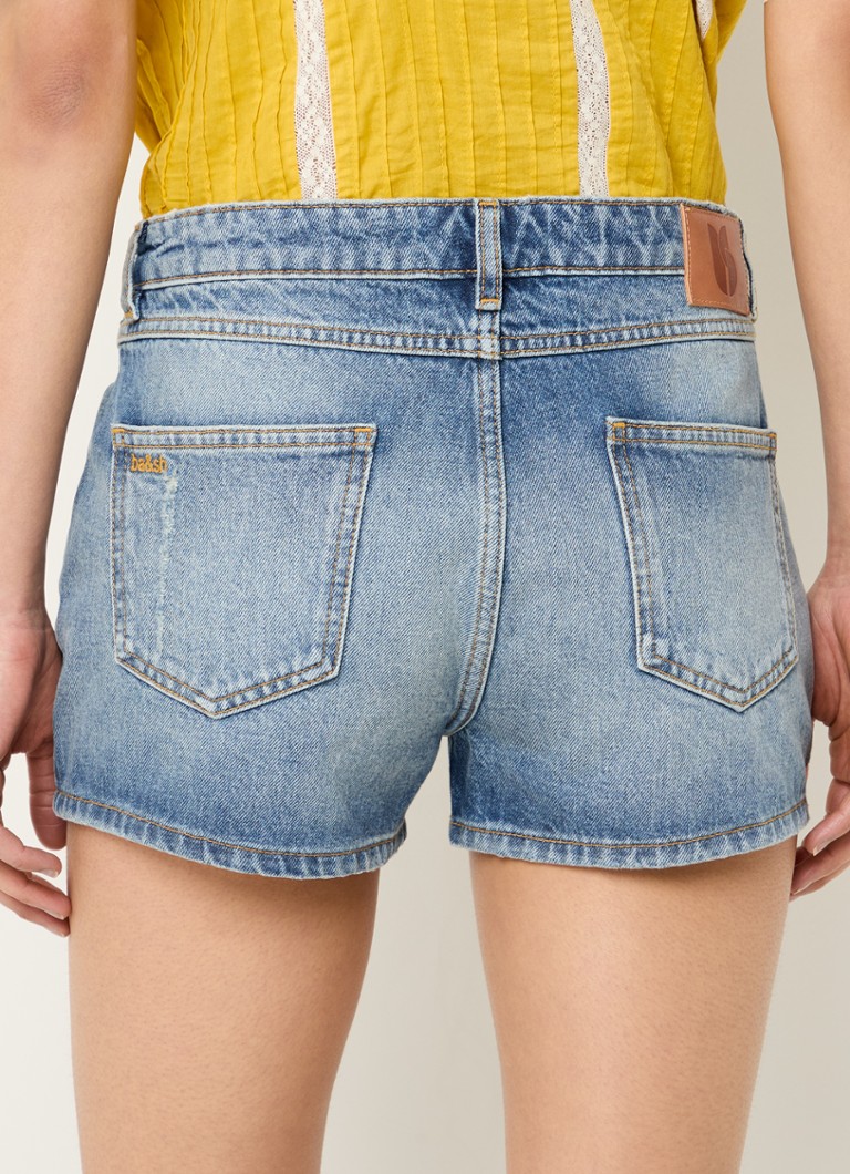 Pantaloni scurți din denim cu talie înaltă și croială dreaptă de la ba&sh Electro