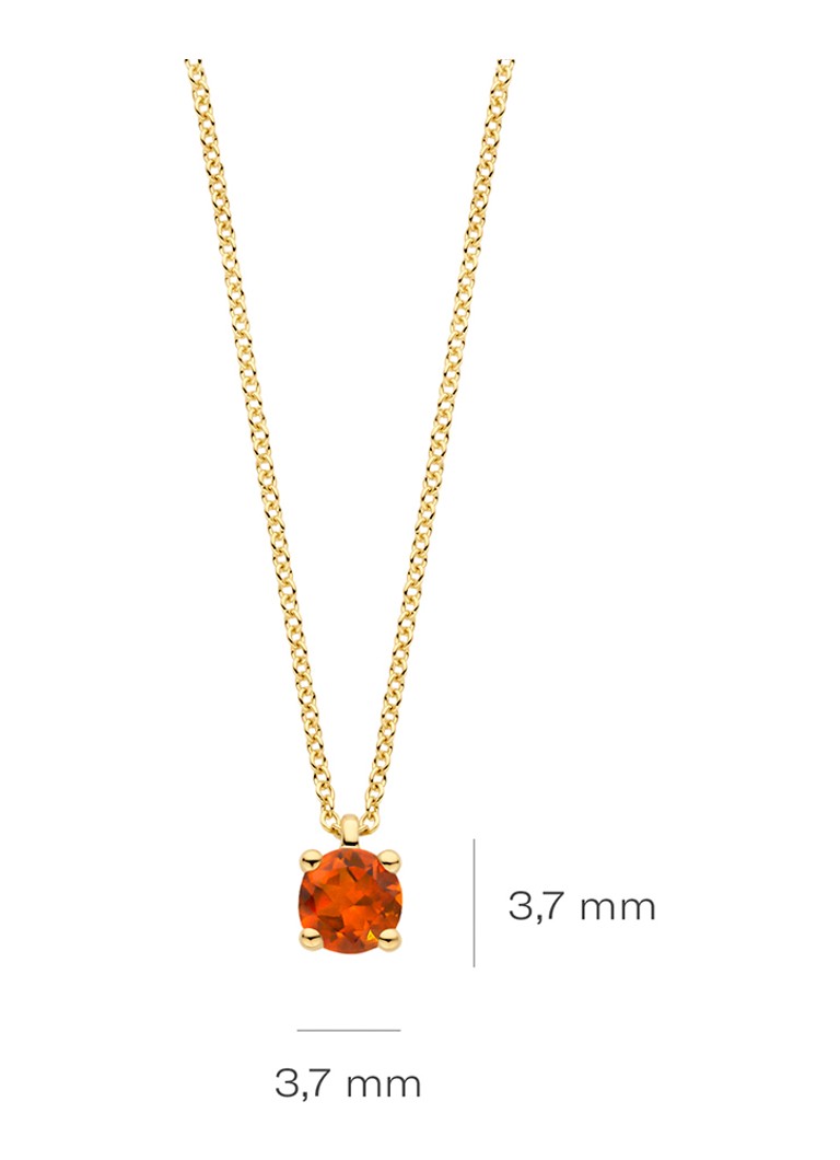 Collana color cipria in oro giallo 14 carati con citrino 3200YCI