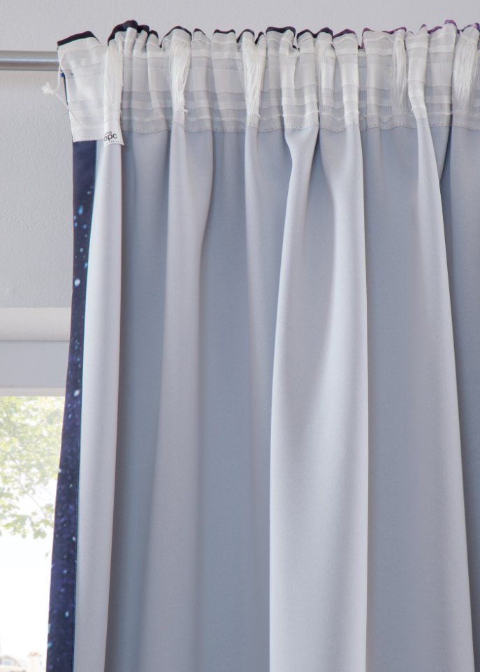Verdunkelungsvorhang mit recycelter Polyester mit Druck (2er Pack)