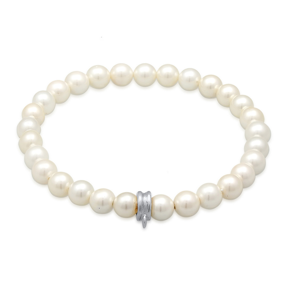 Nenalina Nenalina Bracelet Porte-charmes en perles pour femmes Classique en argent sterlin Bracelet