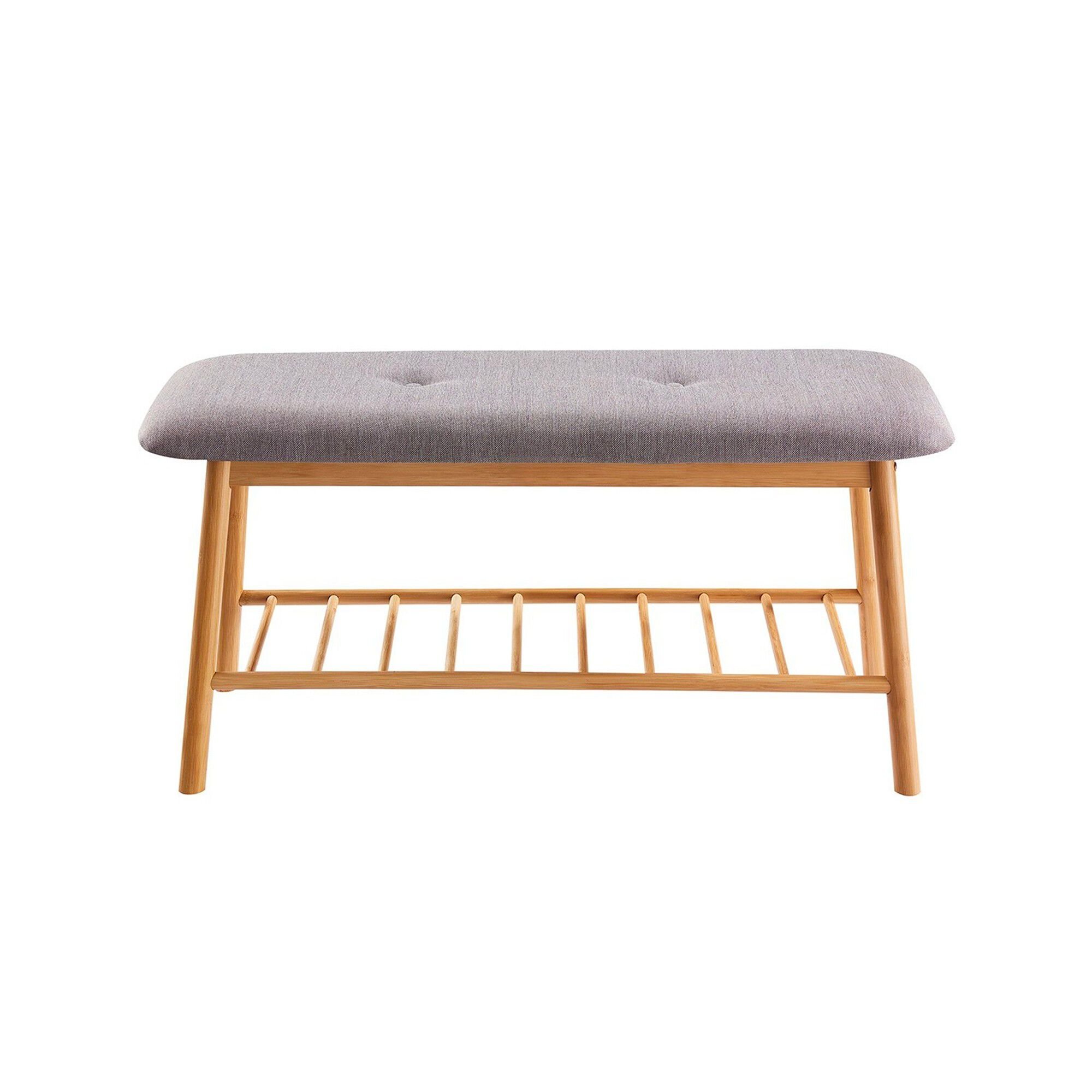 Banc en bambou avec coussin