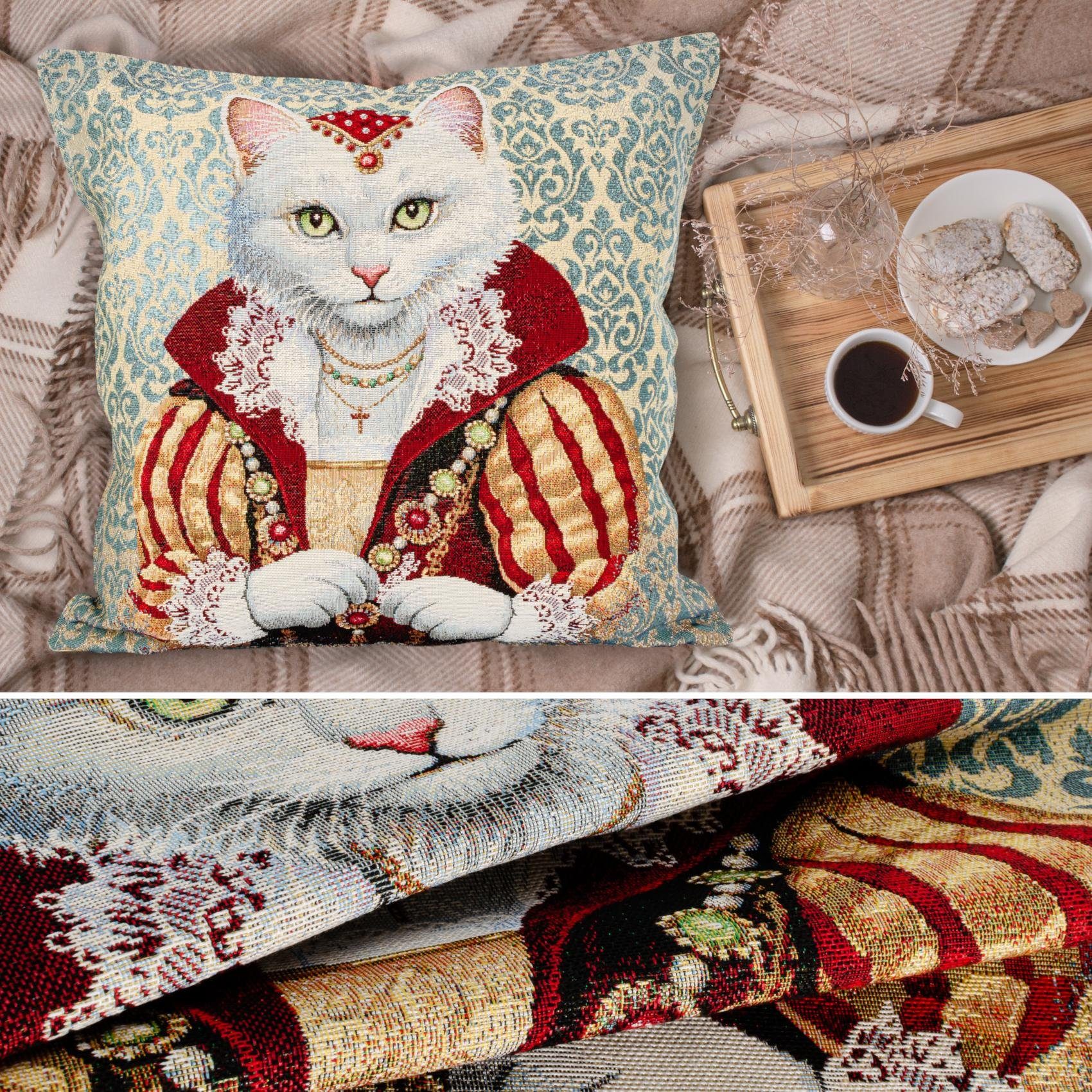 ANRO Dekokissen Kissenbezug Kissenhülle Deko Kissen Gobelin mit oder ohne Füllung, Jacquard Gobelin