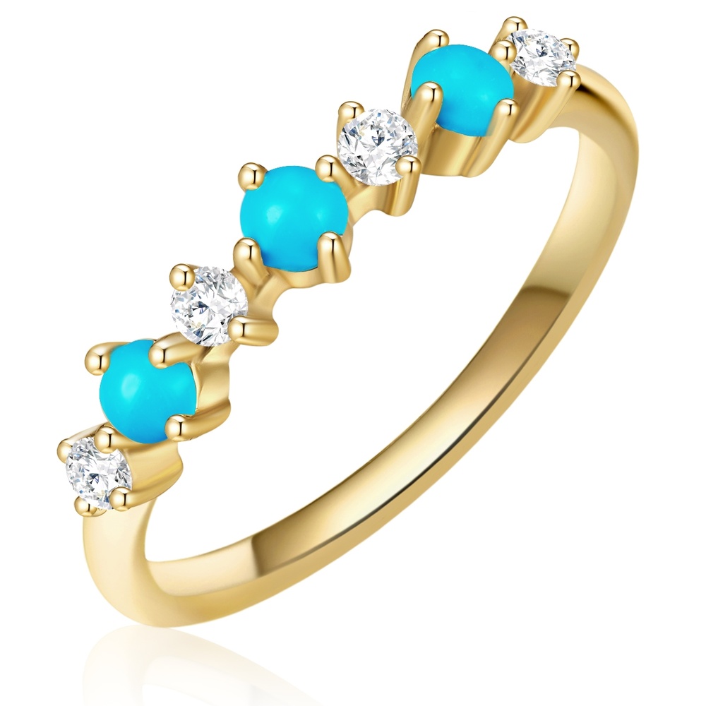 Glanzstücke München Bague en argent Argent sterling Oxyde de zirconium (CZ) en Or jaune Bague