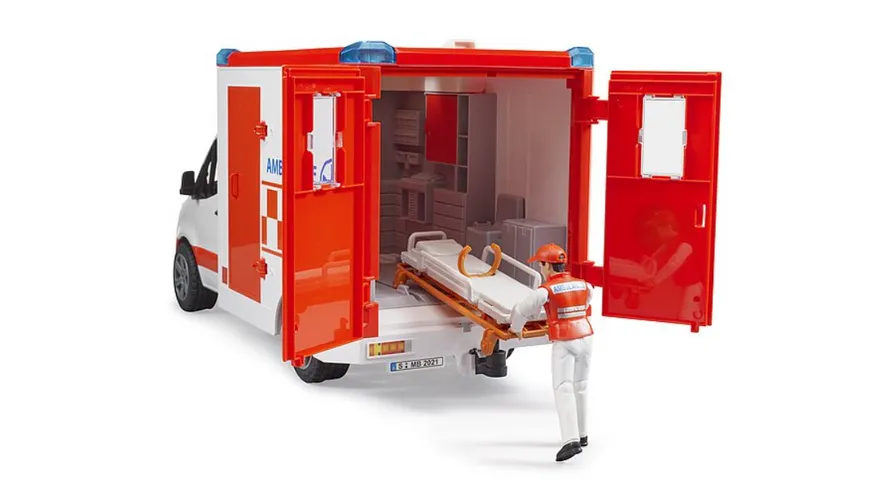 BRUDER - MB Sprinter Ambulanz mit Fahrer 02676