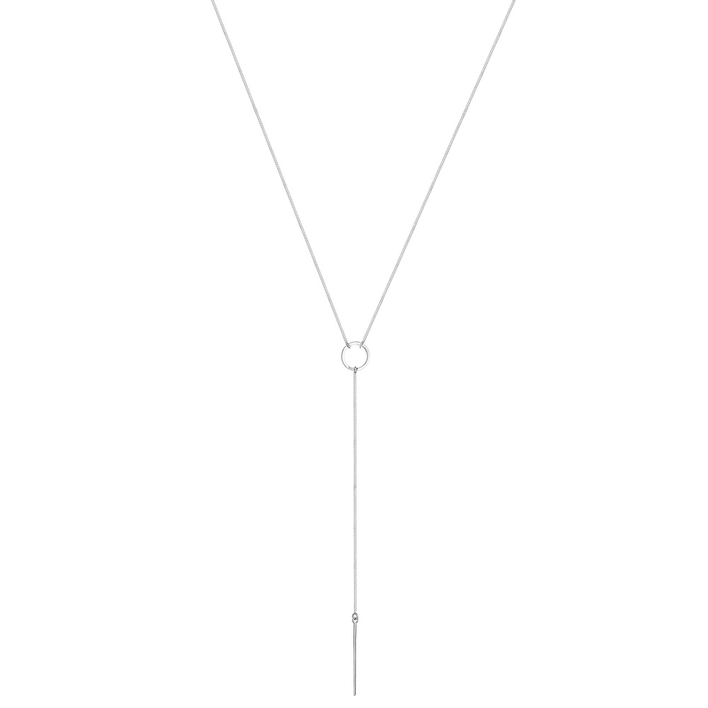 Elli Elli Collier Femmes Chaîne en Y Géo Minimaliste en Argent Sterling 925 collier