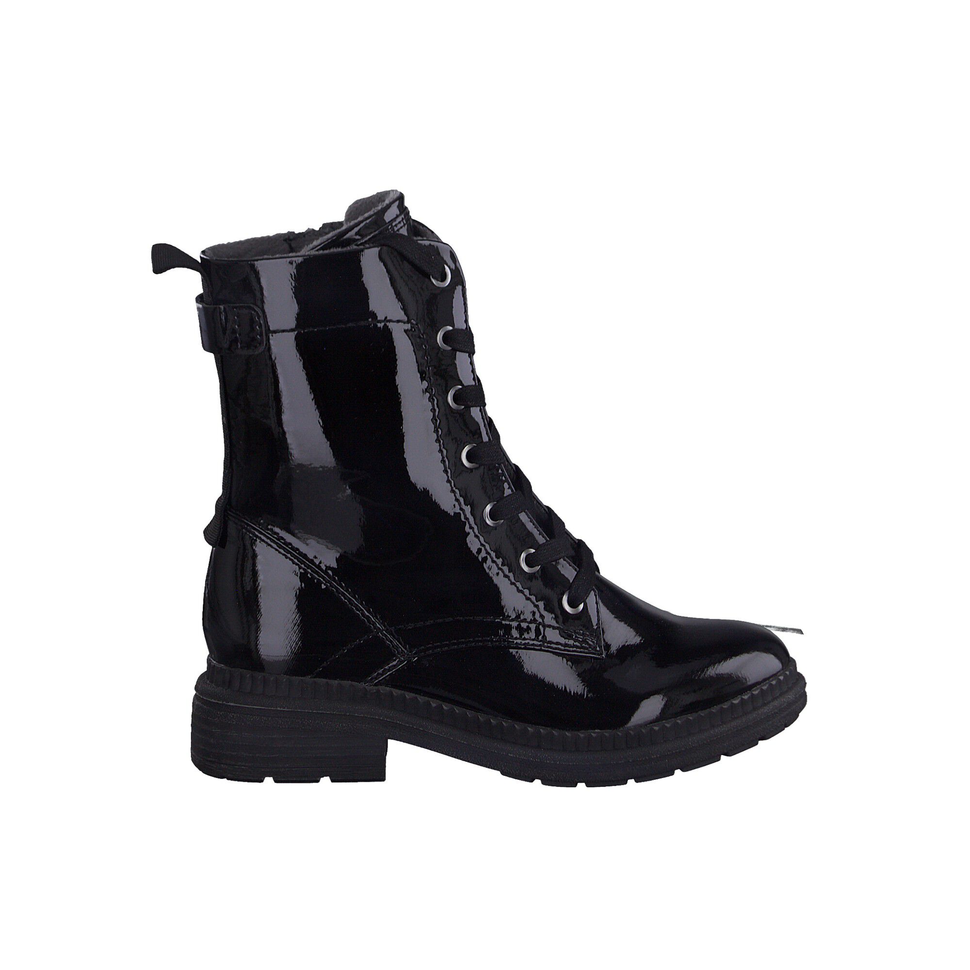 Bottines à lacets vernis