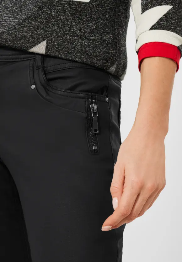 CECIL Slim Fit Hose mit Coating