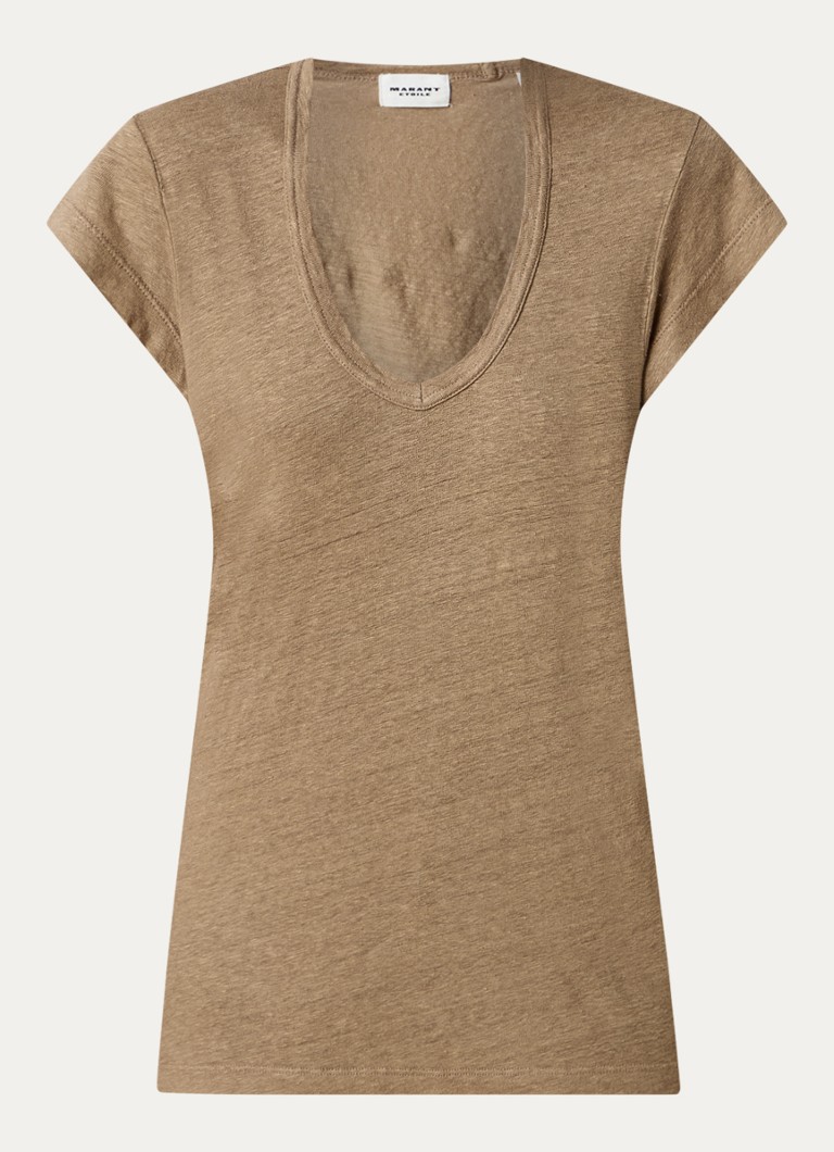 T-shirt in lino Zankou di Isabel Marant