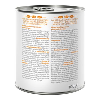 Wolf of Wilderness Adult 6 x 800 g - Single Protein