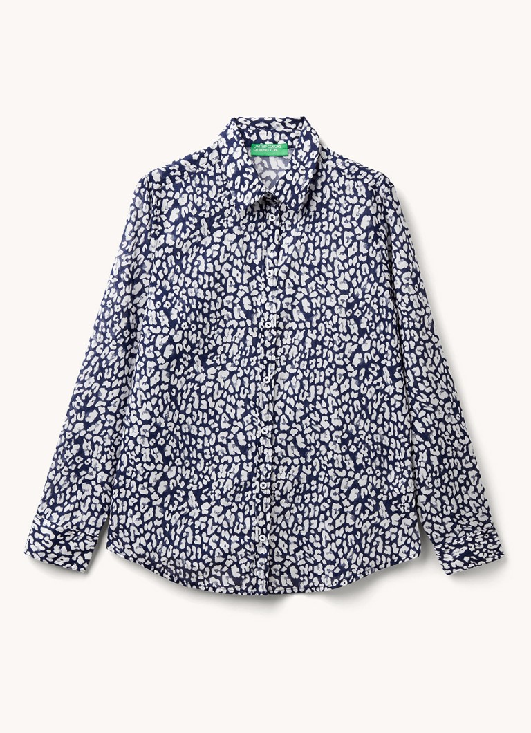 Benetton  Blouse met print en stretch