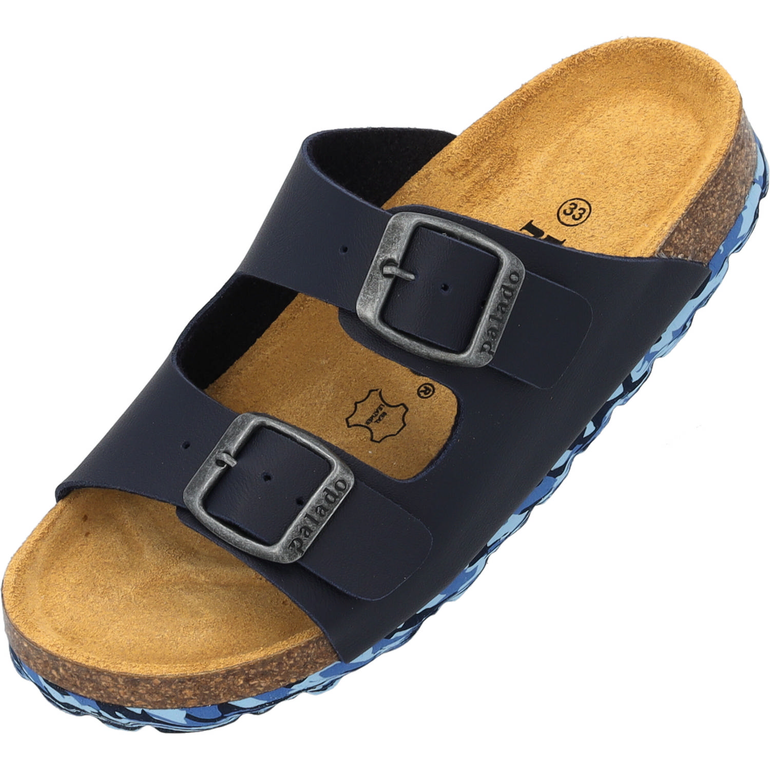 Palado Kids Korfu B Basic, Pantoletten, Kinder, Dunkelblau/Camou