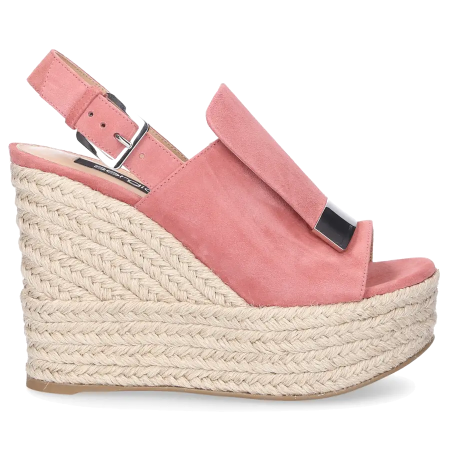Sergio Rossi - Espadrilles SR1 ESPADRILLAS Wildleder Logo altrosa - pink
