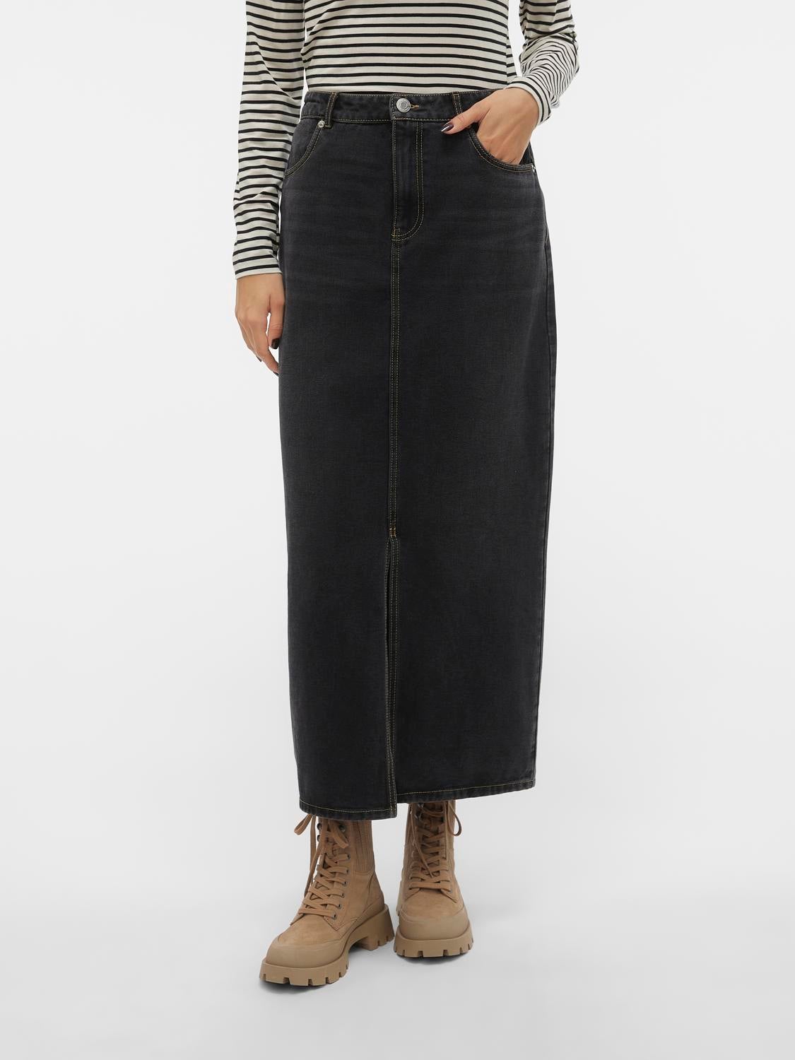 VMKYLE Hohe Taille Langer Rock