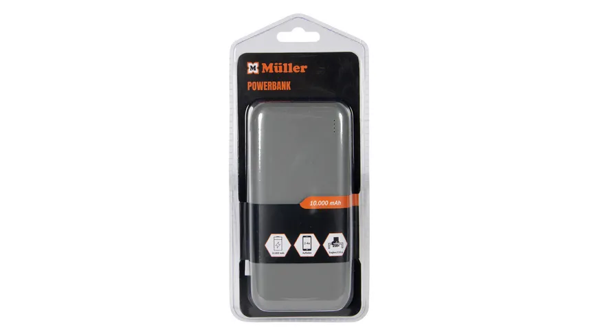 Powerbank, 10.000 MAH Grau