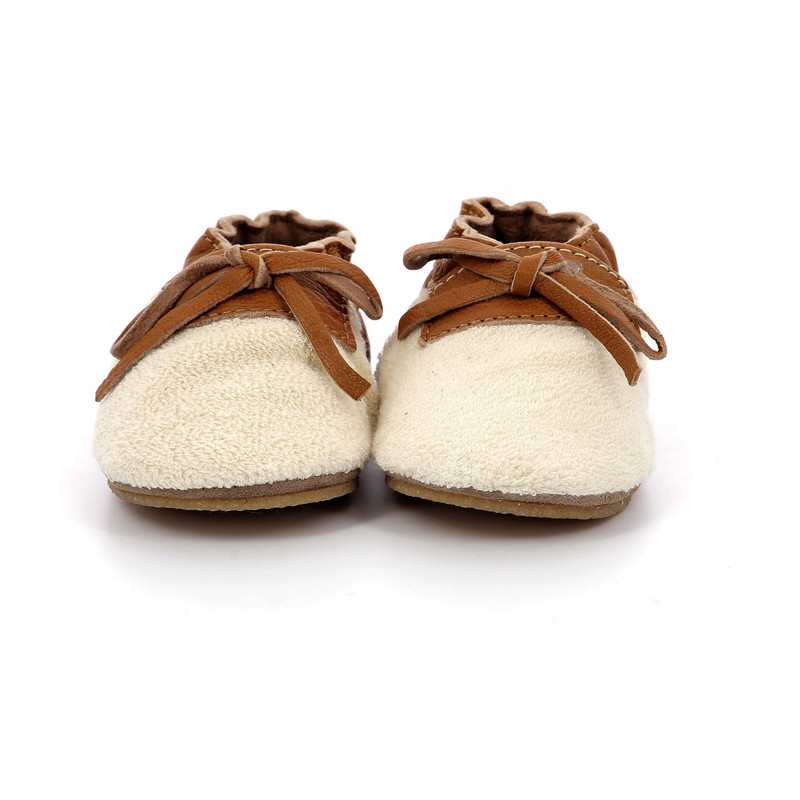 Chaussons cuir tannage vegetal Fleece Crp