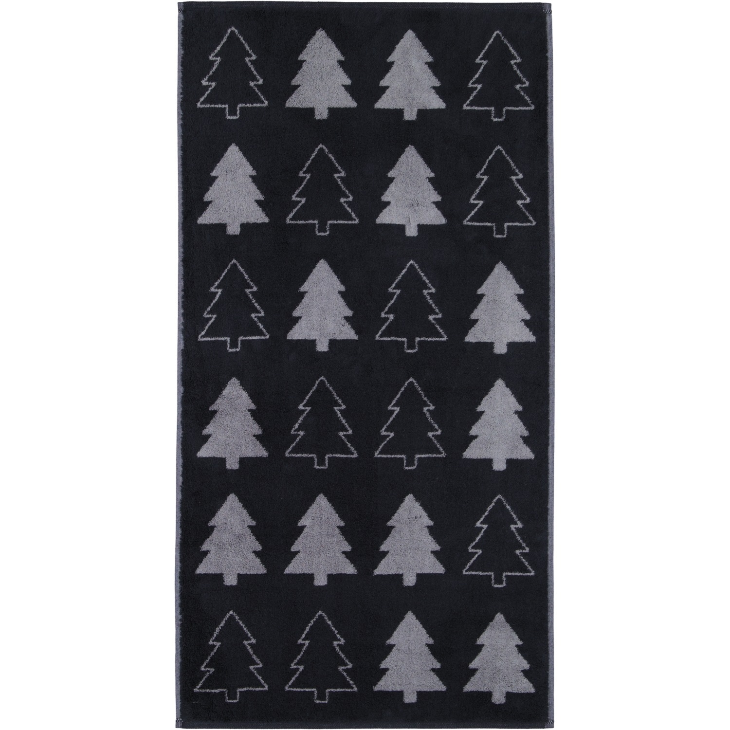 Cawö Handtücher Christmas Edition Tannenbäume 794 schwarz - 90