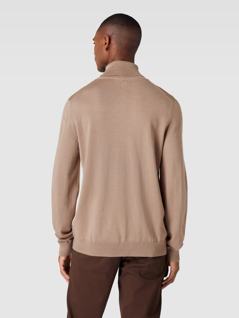 Rollkragenpullover aus Schurwolle Modell 'Donte' in beige