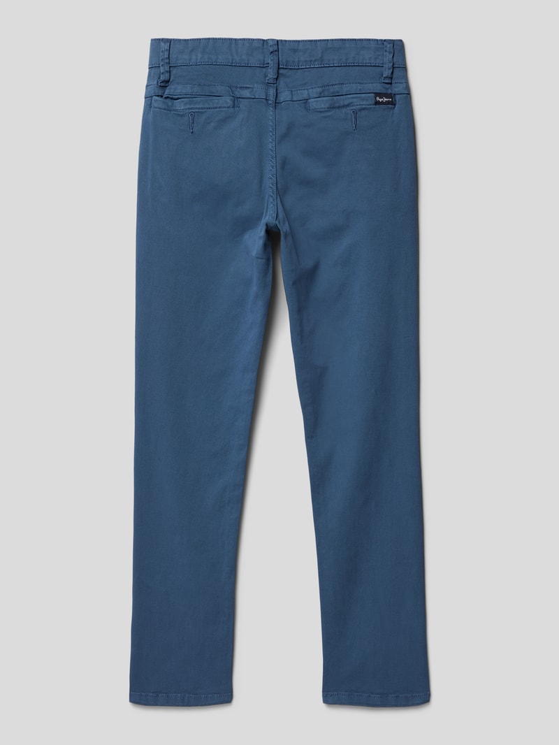Stoffhose mit französischen Eingrifftaschen Modell 'GREENWICH' in blau