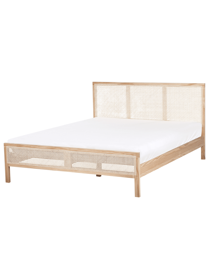 Beliani Doppelbett SALERNAS in Braun - (W) 166 x (H) 100 x (L) 206 cm günstig kaufen onesize