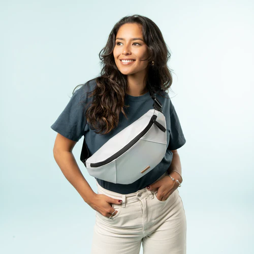 Large silver Rennes fanny pack