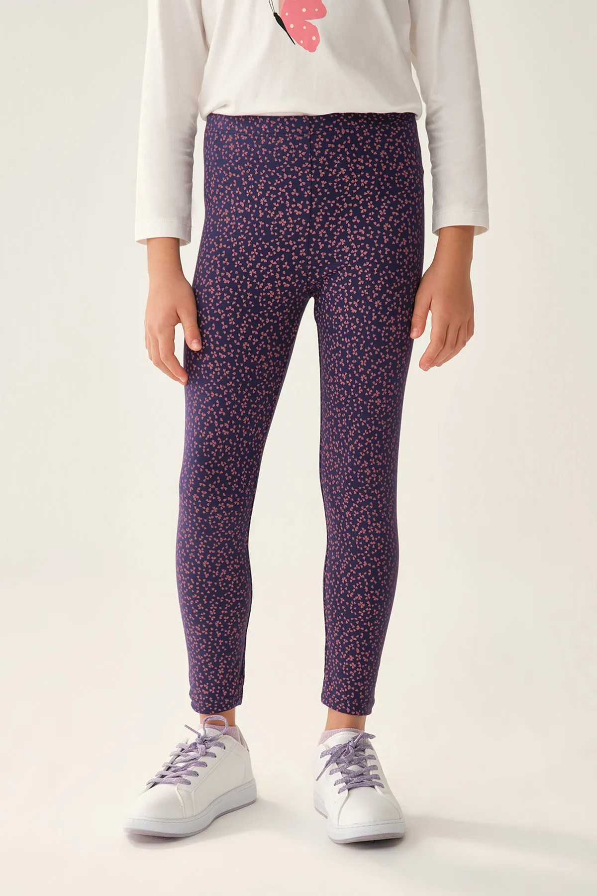Dagi  Marineblaue bedruckte Strumpfhose