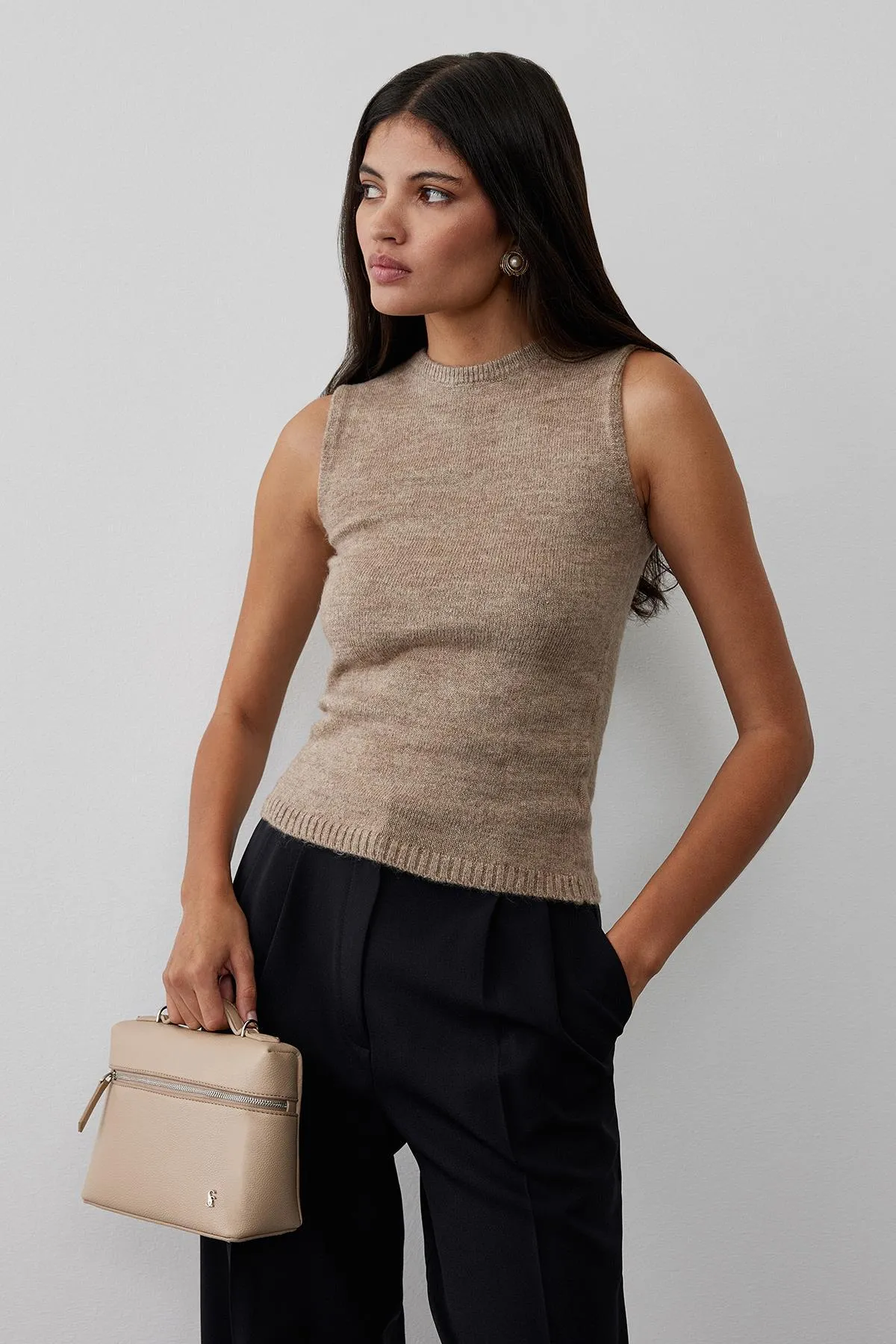 Suud Collection  Umhängetasche - Beige - Unifarben