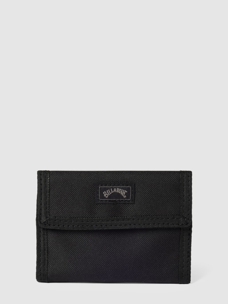 Portemonnaie mit Label-Details Modell 'TRIBONG LITE' in schwarz