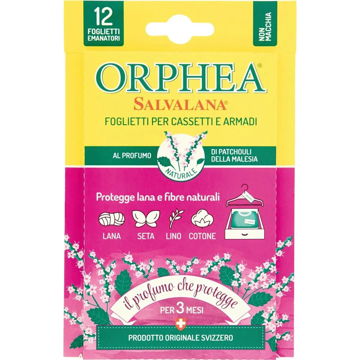 Orphea Salvalana Note de sertar și garderobă cu parfum de paciuli malaezian, 12 bucăți