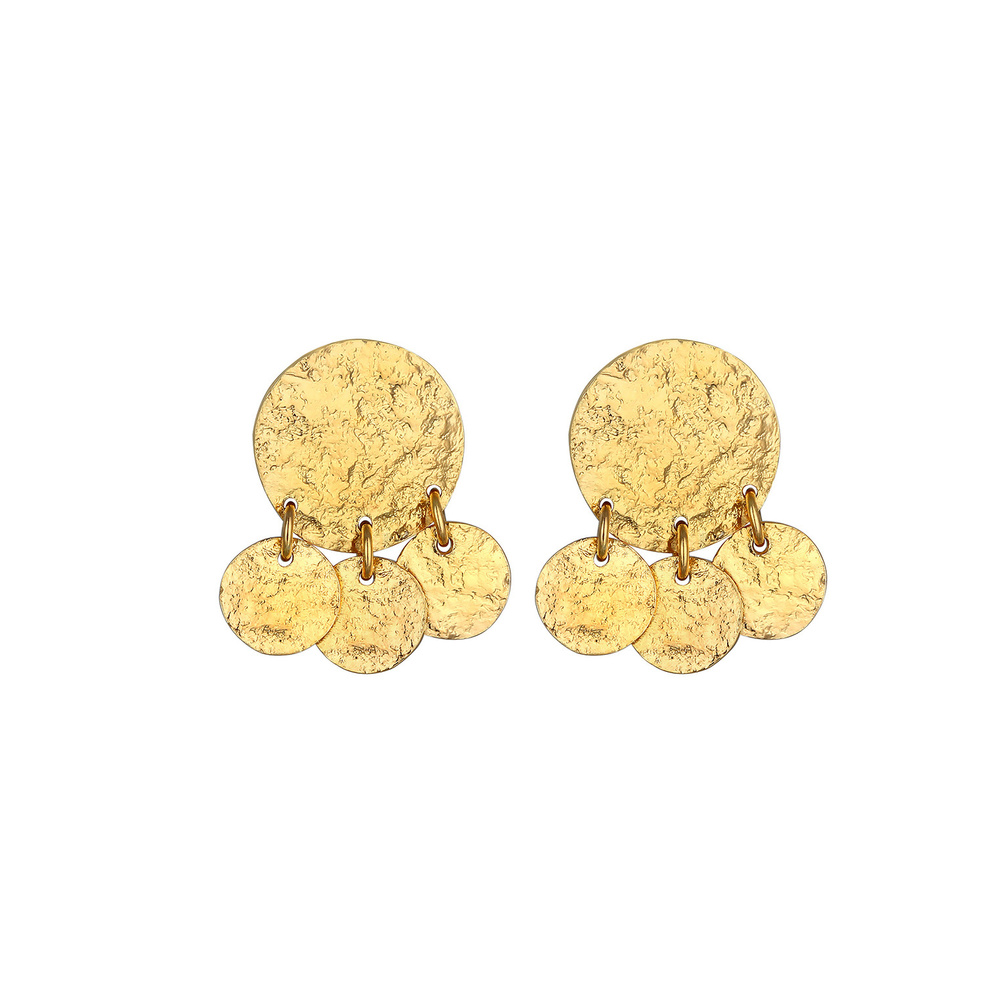 Elli Elli Boucles d'Oreilles Plaquettes Géo Boucles d'Oreille Femme - (925/1000) Argen Boucles d'oreilles