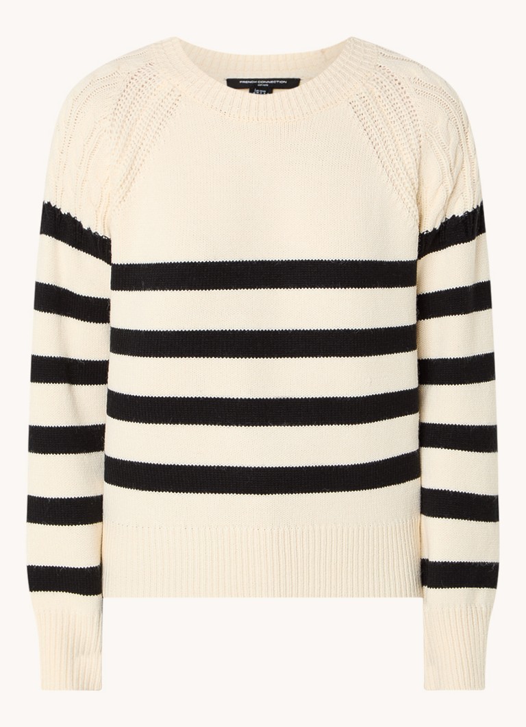 Pulover Quinley Fine Knit French Connection cu dungi