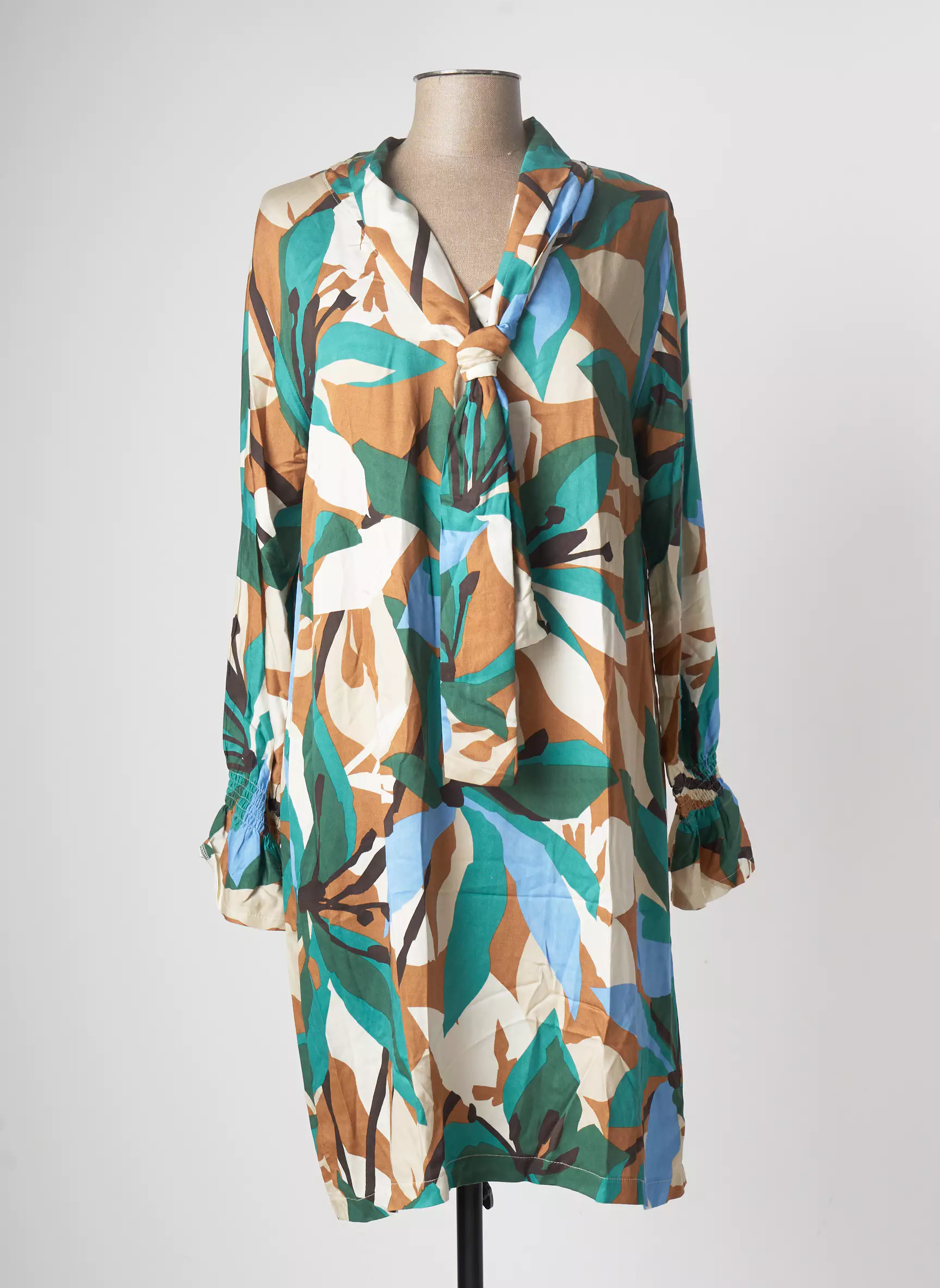 Tendance Unique Robes Mi Longues Femme couleur vert
