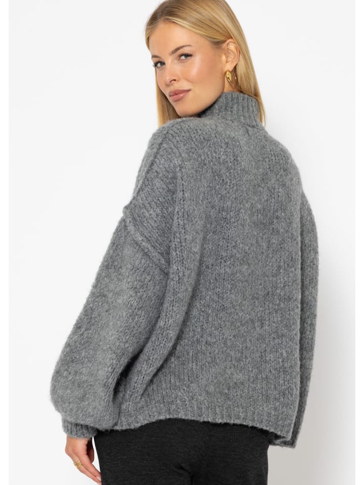 SASSYCLASSY Oversize Cardigan in Grau günstig kaufen