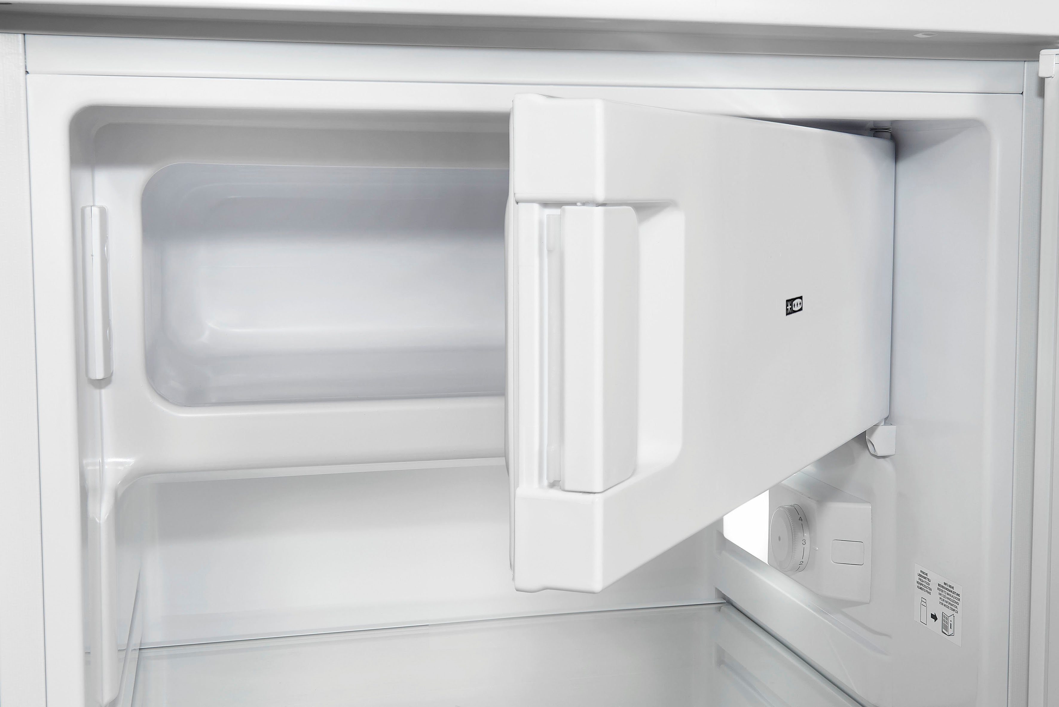 exquisit Kühlschrank KS16-4-HE-040D weiss, 85 cm hoch, 55 cm breit